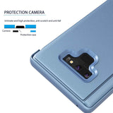 Mirror-Clear-View-Horizontal-Flip-PU-Leather-Case-for-Galaxy-Note-9-,-with-Holder(Black)