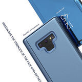 Mirror-Clear-View-Horizontal-Flip-PU-Leather-Case-for-Galaxy-Note-9-,-with-Holder(Black)