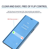 Mirror-Clear-View-Horizontal-Flip-PU-Leather-Case-for-Galaxy-Note-9-,-with-Holder(Black)