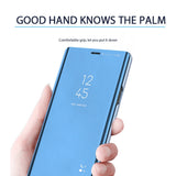 Mirror-Clear-View-Horizontal-Flip-PU-Leather-Case-for-Galaxy-Note-9-,-with-Holder(Black)