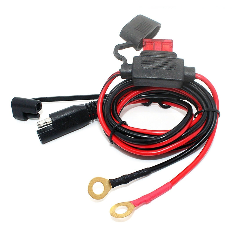 Motorcycle-5V-2.1A-Waterproof-USB-Charger-Kit-SAE-to-USB-Adapter,-with-Extension-Harness