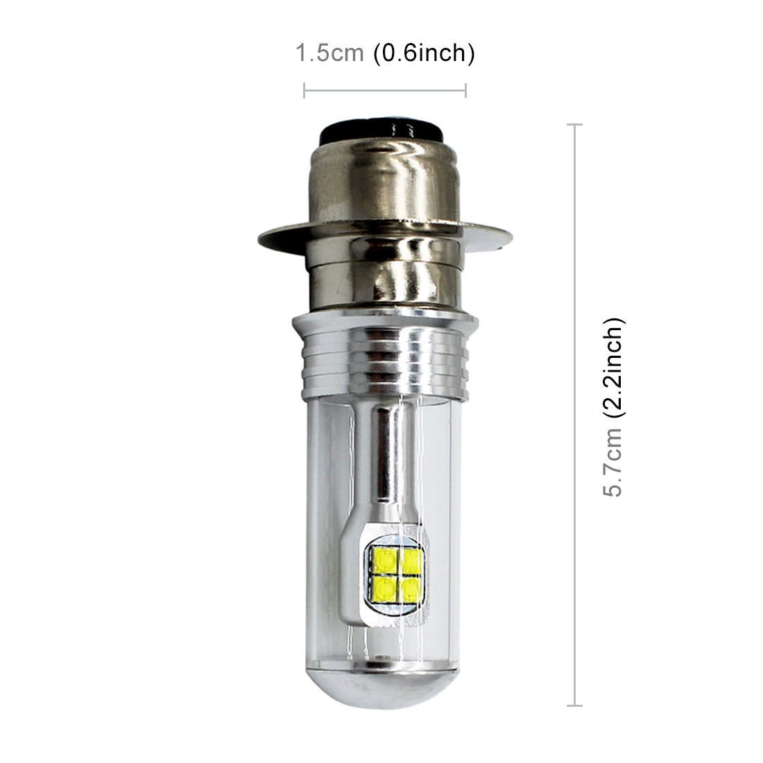 Motorcycle-Headlights-750LM-6000K-White-H6M/P15D-40W-8-LED-Bulbs,-DC-12-24V