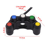 Motorcycle-Headlight-Auxiliary-Light-Horn-Switches-Aluminum-Alloy-Five-position-Faucet-Switches-with-Light