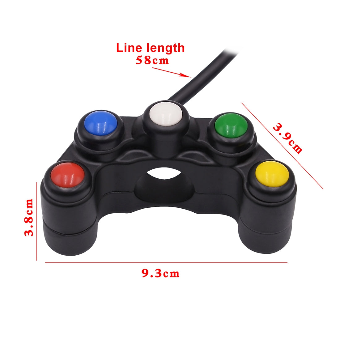 Motorcycle-Headlight-Auxiliary-Light-Horn-Switches-Aluminum-Alloy-Five-position-Faucet-Switches-with-Light