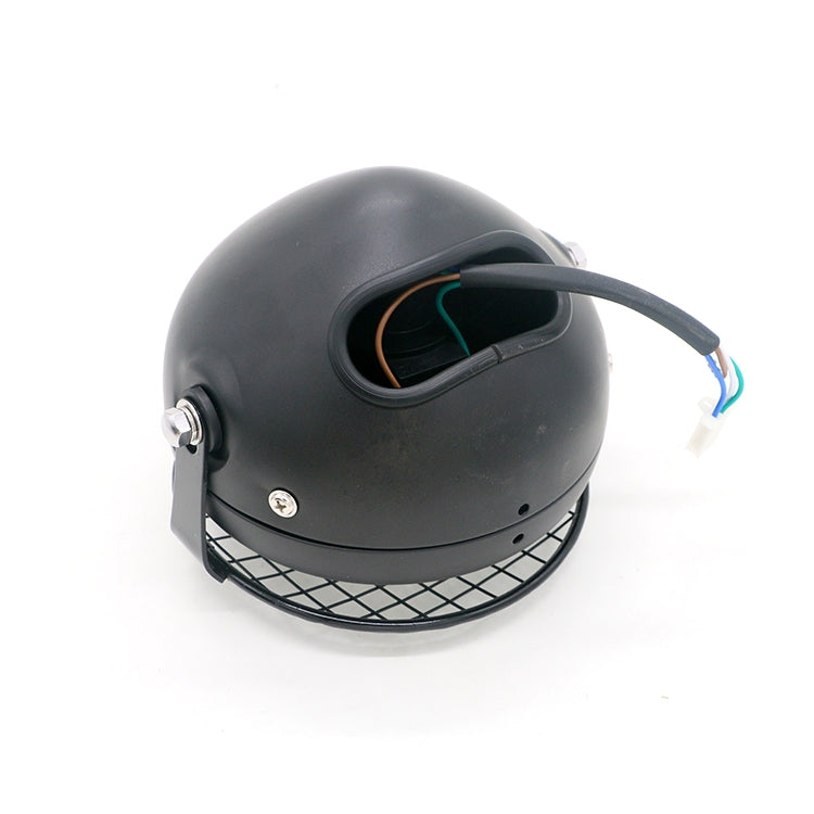 Motorcycle-Reticular-Retro-Lamp-LED-Headlight-Modification-Accessories-for-Halley-/-Honda-CG125-/-Suzuki-GN125(Yellow)