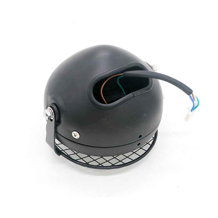 Motorcycle-Reticular-Retro-Lamp-LED-Headlight-Modification-Accessories-for-Halley-/-Honda-CG125-/-Suzuki-GN125(Yellow)