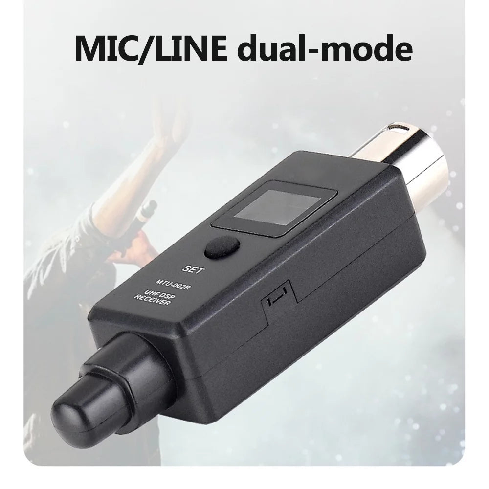 MTU-002-Microphone-Wireless-System-UHF-DSP-Transmitter-&-Receiver-Mic/Line-Two-Modes