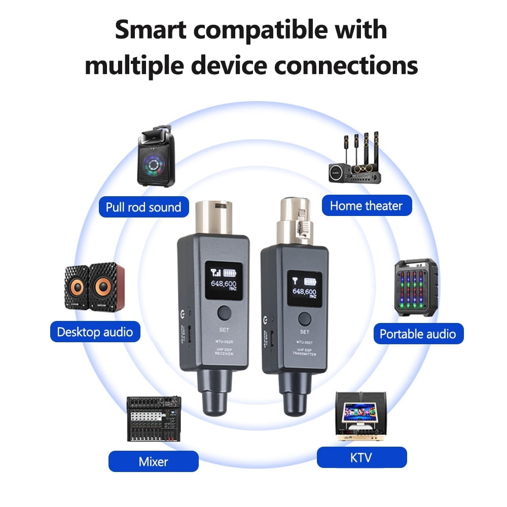 MTU-002-Microphone-Wireless-System-UHF-DSP-Transmitter-&-Receiver-Mic/Line-Two-Modes