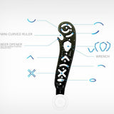 Multi-functional-Drawing-Ruler-Creative-Drawing-Tool-Magnetic-Compass-Ruler(Black)