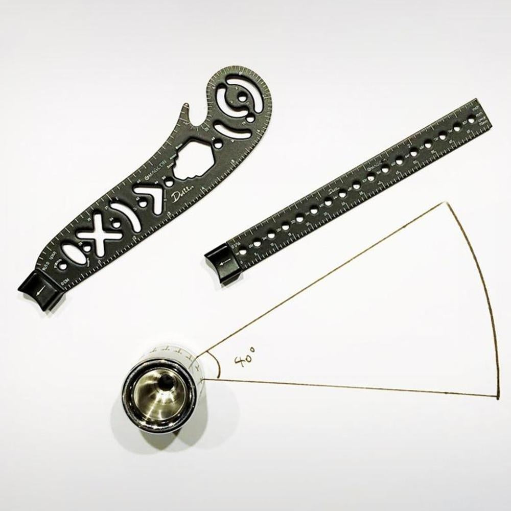 Multi-functional-Drawing-Ruler-Creative-Drawing-Tool-Magnetic-Compass-Ruler(Black)