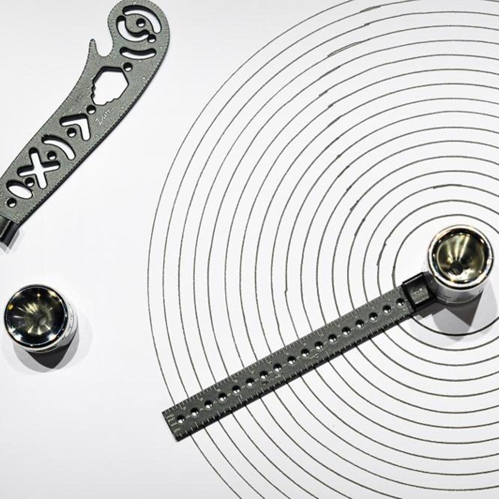 Multi-functional-Drawing-Ruler-Creative-Drawing-Tool-Magnetic-Compass-Ruler(Black)