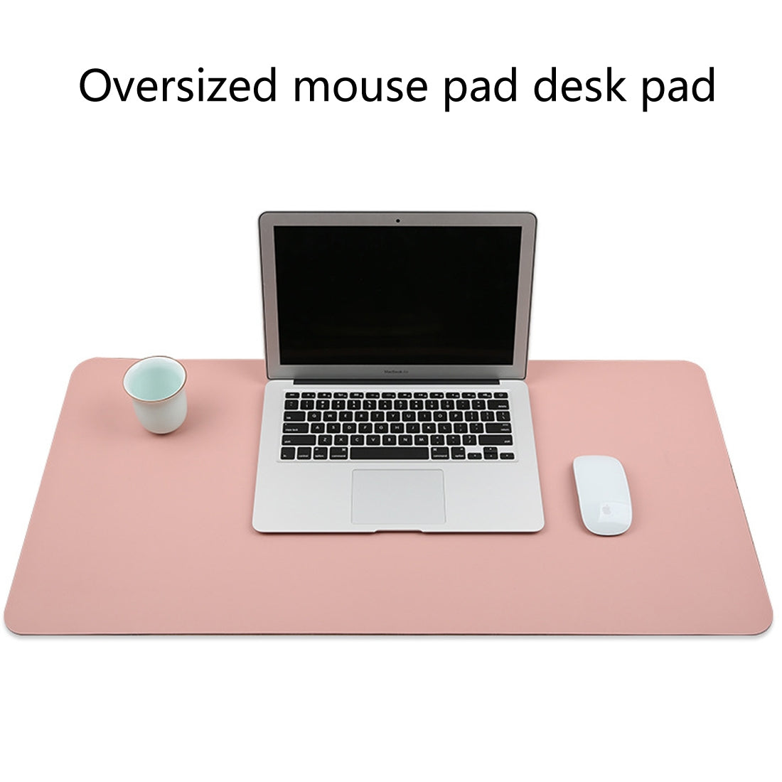 Multifunction-Business-PU-Leather-Mouse-Pad-Keyboard-Pad-Table-Mat-Computer-Desk-Mat,-Size:-60-x-30cm(Pink)