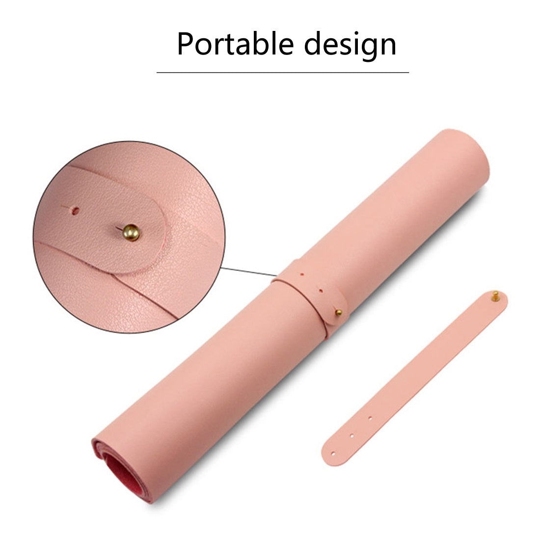 Multifunction-Business-PU-Leather-Mouse-Pad-Keyboard-Pad-Table-Mat-Computer-Desk-Mat,-Size:-60-x-30cm(Pink)