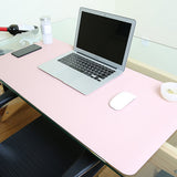 Multifunction-Business-PU-Leather-Mouse-Pad-Keyboard-Pad-Table-Mat-Computer-Desk-Mat,-Size:-60-x-30cm(Pink)