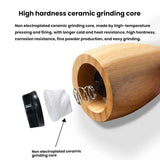 Mushroom-Shaped-Pepper-Grinder-Wooden-Kitchen-Grinding-Tool,-Spec:-Double+Base