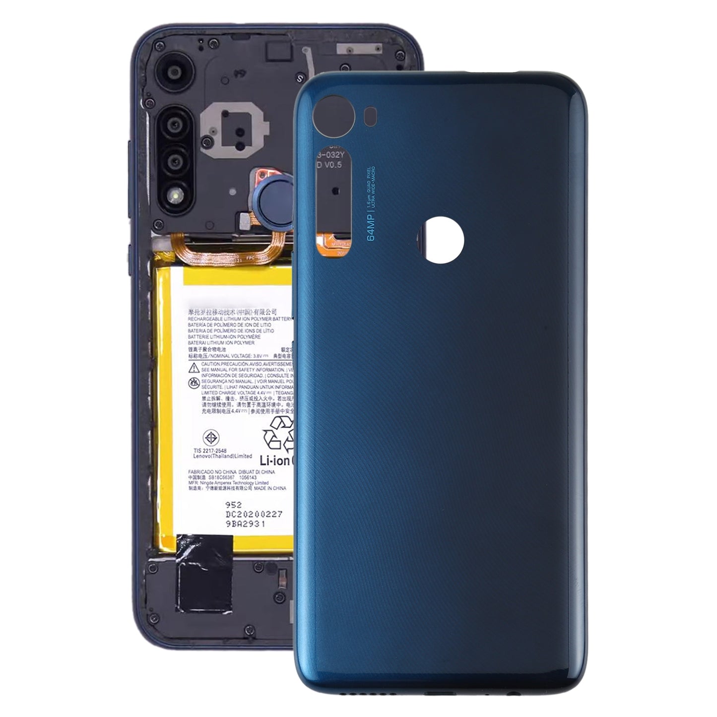 Original-Battery-Back-Cover-for-Motorola-Moto-One-Fusion-Plus-PAKF0002IN-(Blue)