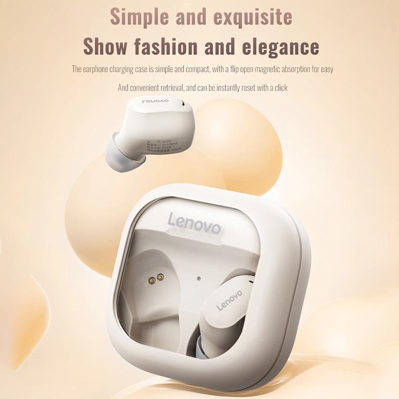 Original-Lenovo-EA200-In-Ear-True-Wireless-Bluetooth-Earphones(Rock-White)
