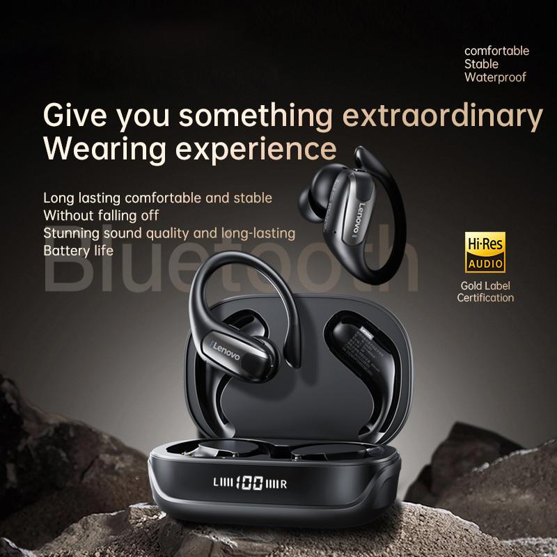 Original-Lenovo-EA305-Ear-mounted-Digital-Display-True-Wireless-Bluetooth-Earphones(Rock-White)