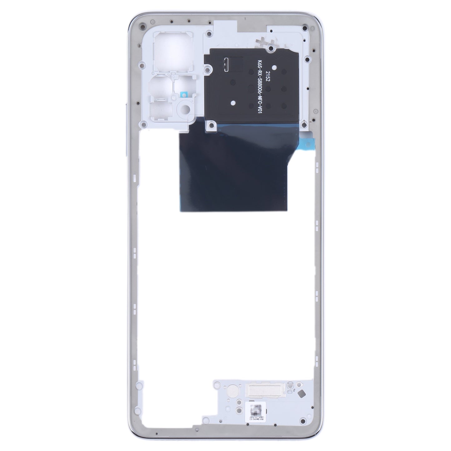 Original-Middle-Frame-Bezel-Plate-for-Xiaomi-Redmi-Note-11-Pro-4G-2201116TG-2201116TI(Silver)