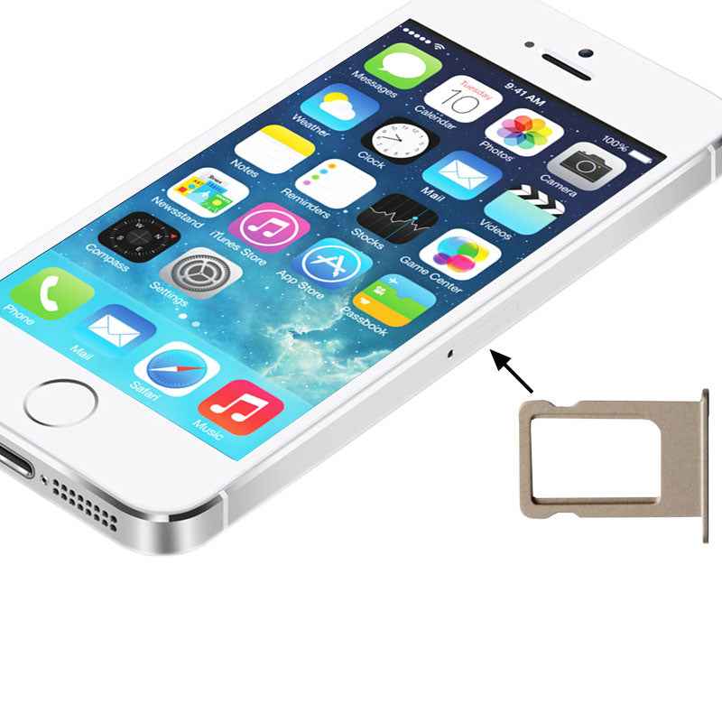 Original-SIM-Card-Tray-Holder-for-iPhone-5S(Gold)