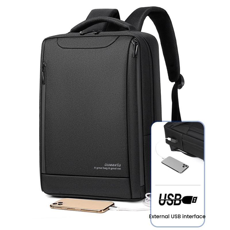 OUMANTU-2106-1-Lightweight-Business-Laptop-Backpack-Large-Capacity-USB-Charging-Daypack-For-Work,-Travel,-Gym(Black)