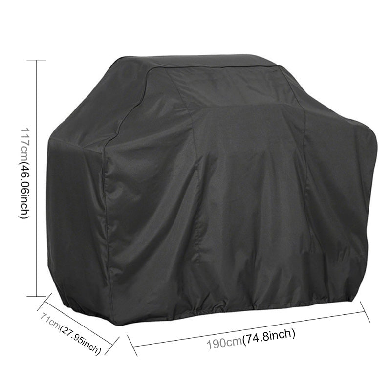 Outdoor-Anti-UV-Waterproof-Dust-proof-210D-Oxford-Cloth-BBQ-Square-Protective-Bag-Charcoal-Barbeque-Grill-Cover,-Size:-190x70x117cm(Black)