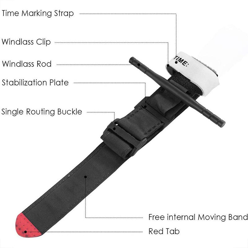Outdoor-Portable-One-handed-Spinning-Emergency-Buckle-Artery-Tourniquet(Black)