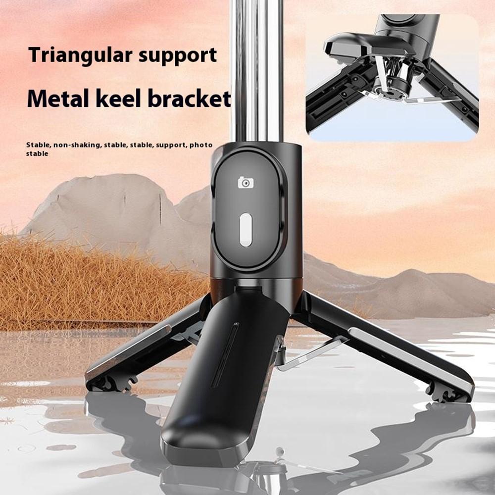P08Y-Pro-F2-Portable-Travel-Selfie-Stick-Tripod-Mini-MagSafe-Phone-Stand-with-Remote-Control-and-Fill-Lights(Black)