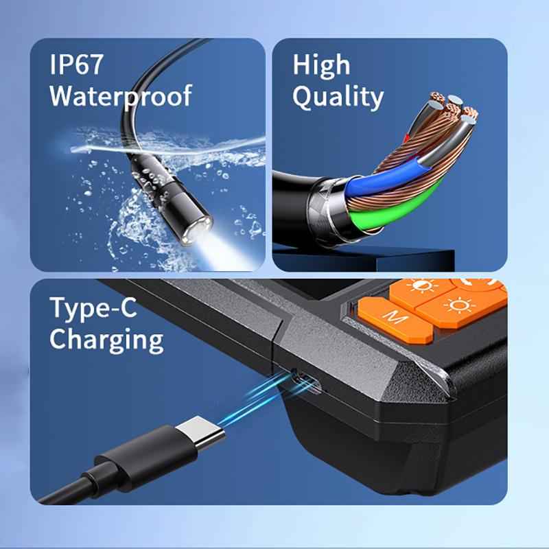 P410-HD-4.3-inch-Screen-Industrial-Endoscope,-Model:8mm-Single-Lens-/-2m