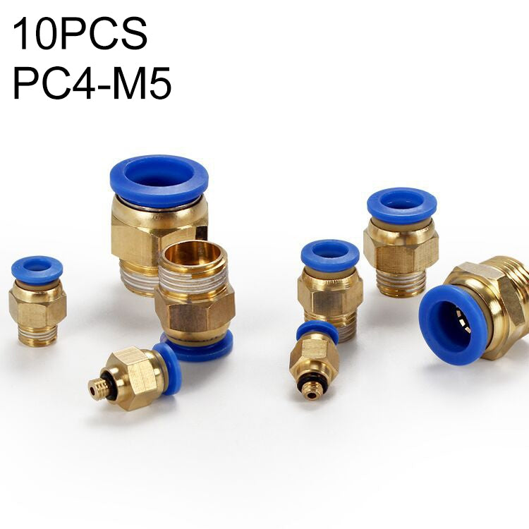 PC4-M5-LAIZE-10pcs-PC-Male-Thread-Straight-Pneumatic-Quick-Fitting-Connector