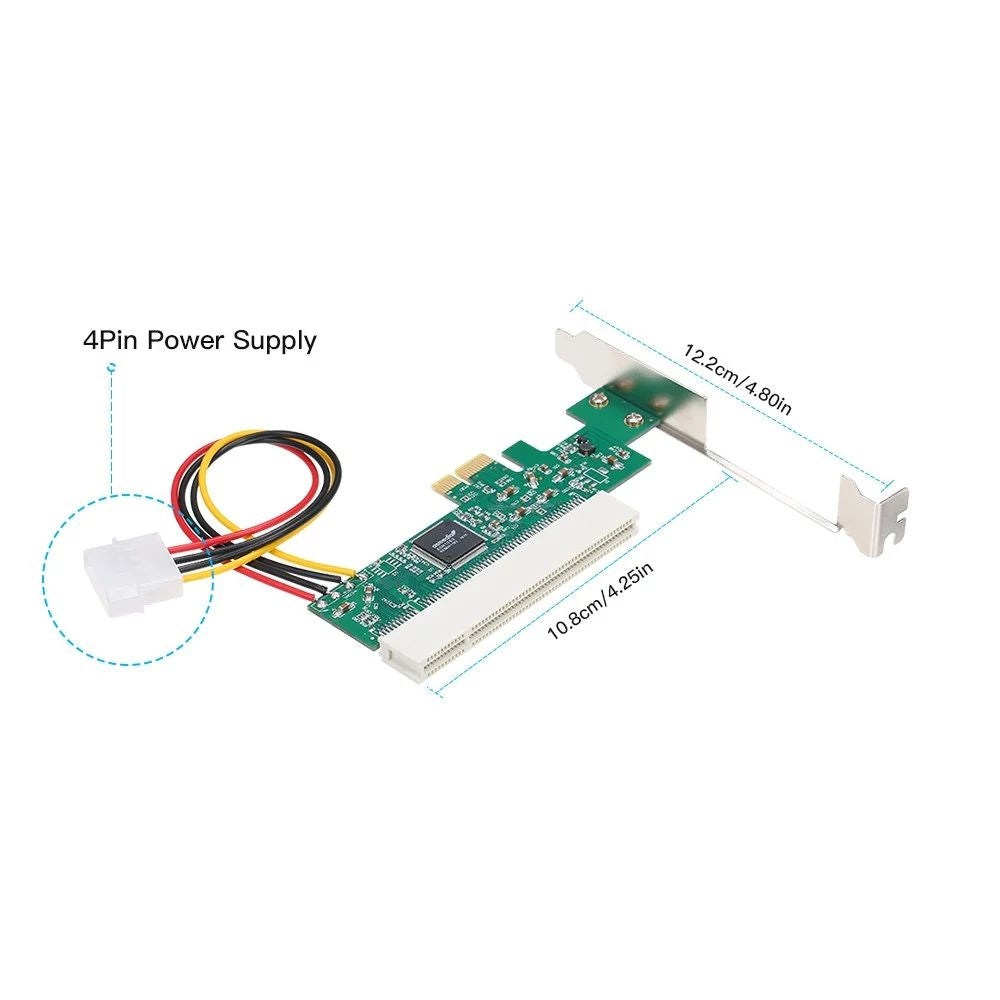PCI-E-to-PCI-Adapter-Card-Converter-with-4Pin-Power-Supply