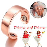 Personality-Ring-Magnetic-Health-Ring-Creative-Jewelry-Open-Ring(Glossy-rose-gold)