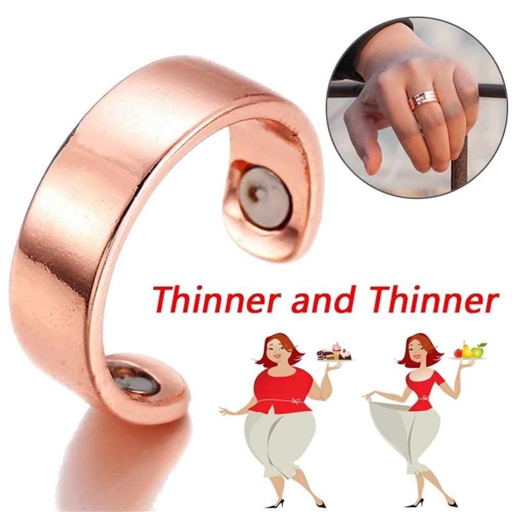 Personality-Ring-Magnetic-Health-Ring-Creative-Jewelry-Open-Ring(Glossy-rose-gold)