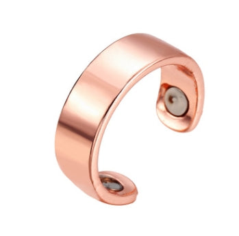Personality-Ring-Magnetic-Health-Ring-Creative-Jewelry-Open-Ring(Glossy-rose-gold)