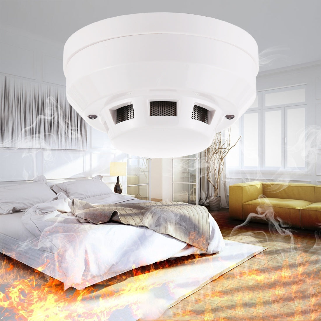 Photoelectric-Smoke-Detector-with-Red-LED-Indicator(White)