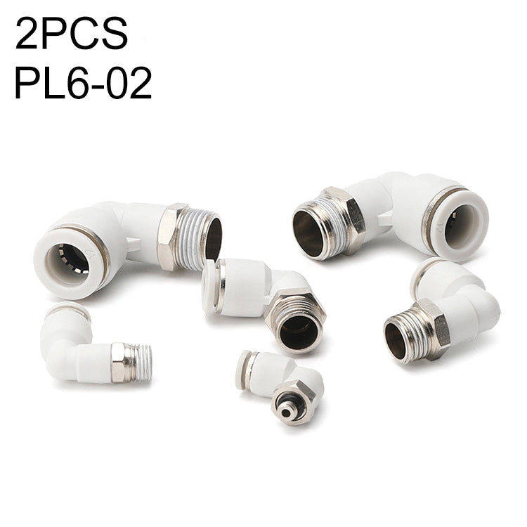 PL6-02-LAIZE-2pcs-PL-Elbow-Pneumatic-Quick-Fitting-Connector