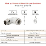 PL6-02-LAIZE-2pcs-PL-Elbow-Pneumatic-Quick-Fitting-Connector