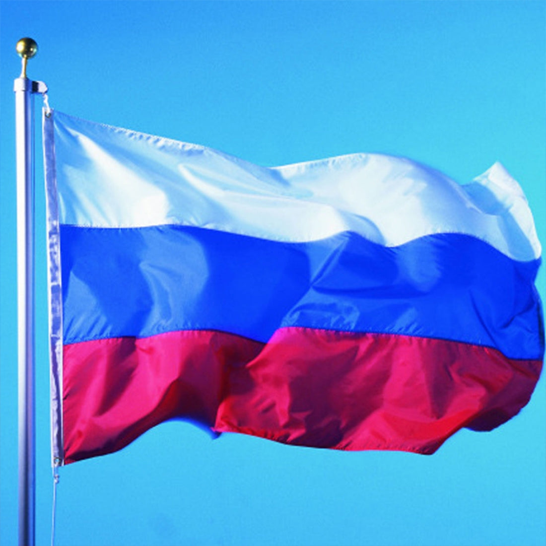 Polyester-Material-Russian-Flag,-Size:-150*90cm