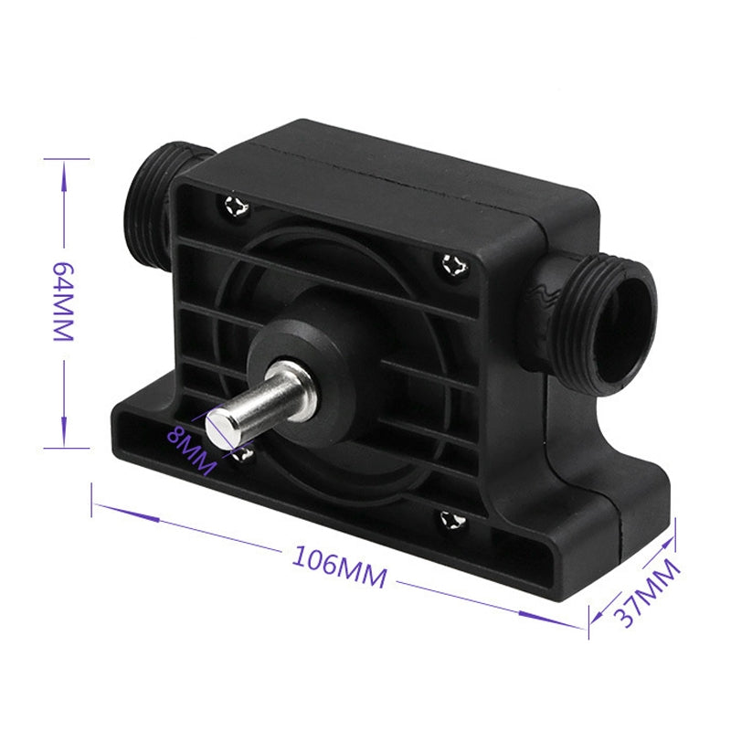 Portable-Mini-Water-Pump-Electric-Drill-Driven-High-Flow-Oil-Pump,-Standard-With-Two-Connectors(Black)