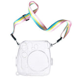 Protective-Crystal-Shell-Case-with-Strap-for-FUJIFILM-instax-mini-9-/-mini-8+-/-mini-8(Transparent)