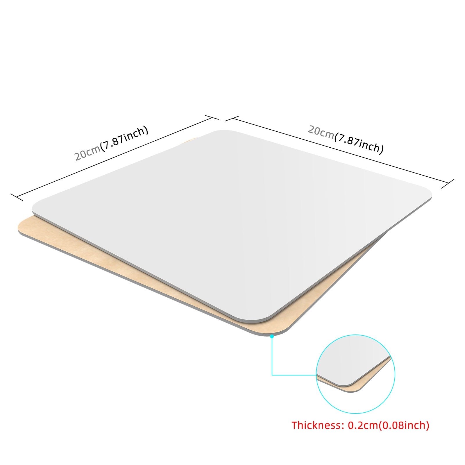 PULUZ-20cm-Photography-Acrylic-Reflective-Display-Table-Background-Board(White)