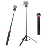 PULUZ-2m-8-section-Aluminum-Alloy-Broadcast-Fill-Light-Bracket-Telescopic-Tripod-(Black)