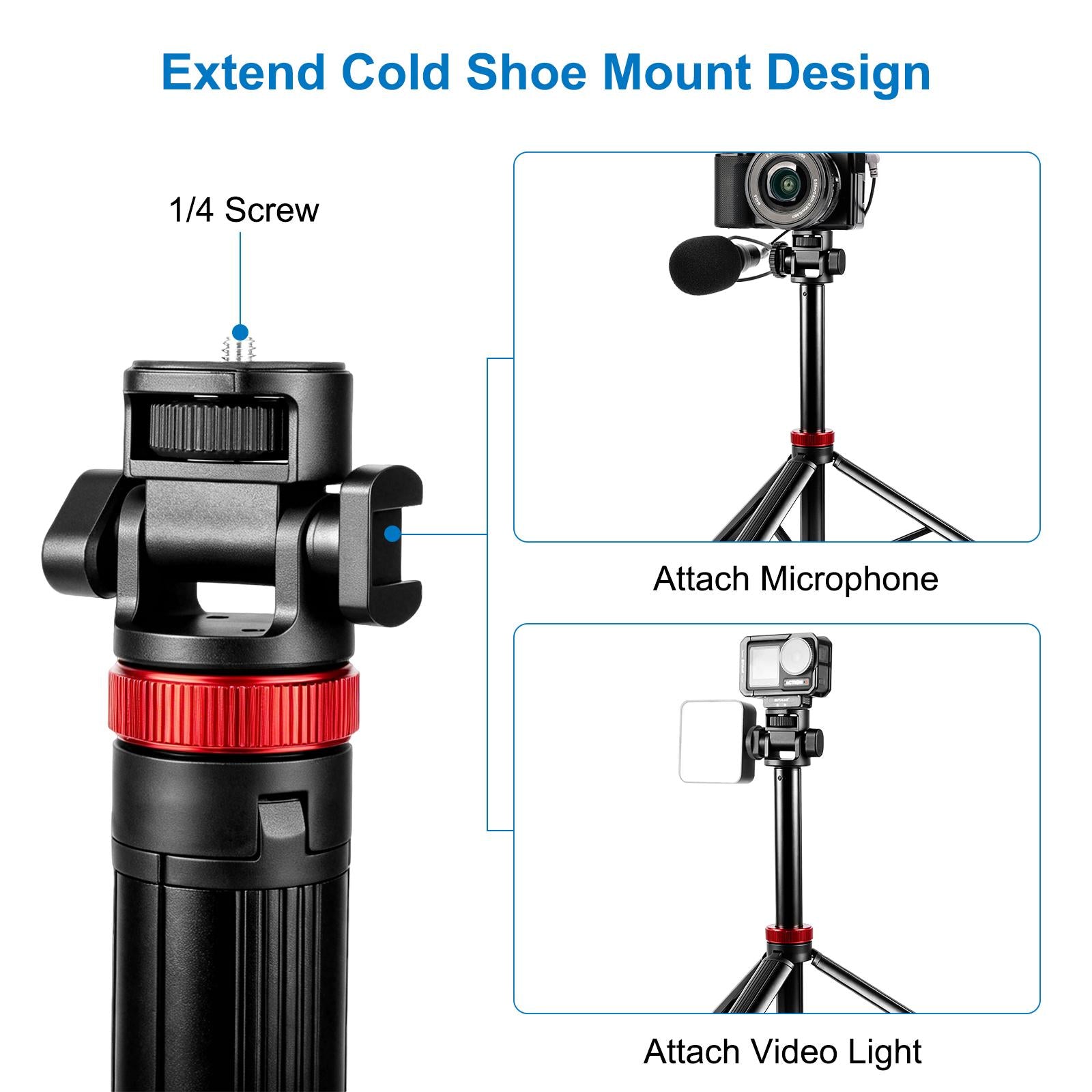 PULUZ-2m-8-section-Aluminum-Alloy-Broadcast-Fill-Light-Bracket-Telescopic-Tripod-(Black)