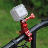 PULUZ-360-Degree-Rotation-Bike-Aluminum-Handlebar-Adapter-Mount-with-Screw-for-GoPro,-Insta360,-DJI-and-Other-Action-Cameras(Red)