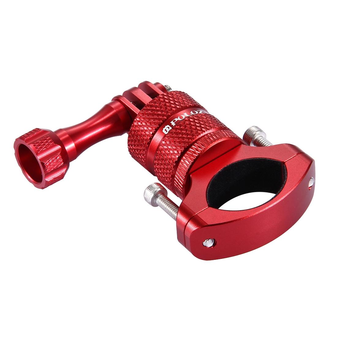 PULUZ-360-Degree-Rotation-Bike-Aluminum-Handlebar-Adapter-Mount-with-Screw-for-GoPro,-Insta360,-DJI-and-Other-Action-Cameras(Red)