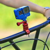 PULUZ-360-Degree-Rotation-Bike-Aluminum-Handlebar-Adapter-Mount-with-Screw-for-GoPro,-Insta360,-DJI-and-Other-Action-Cameras(Red)