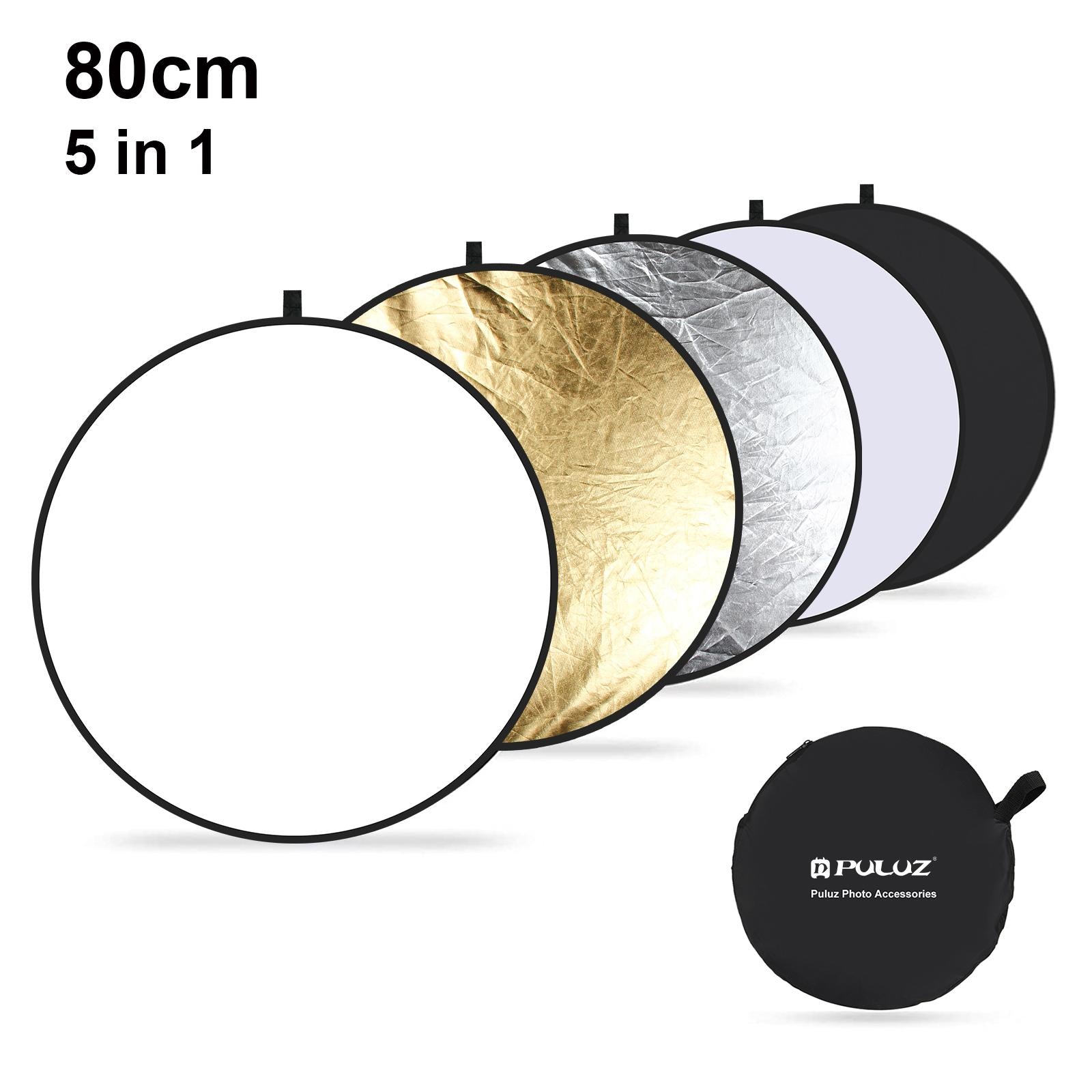 PULUZ-80cm-5-in-1-(Silver-/-Translucent-/-Gold-/-White-/-Black)-Folding-Photo-Studio-Reflector-Board