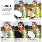 PULUZ-80cm-5-in-1-(Silver-/-Translucent-/-Gold-/-White-/-Black)-Folding-Photo-Studio-Reflector-Board