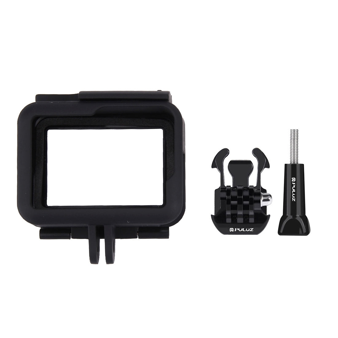 PULUZ-ABS-Plastic-Housing-Shell-Frame-Mount-Protective-Case-Cage-with-Pedestal-and-Long-Screw-for-GoPro-HERO(2018)-/7-Black-/6-/5