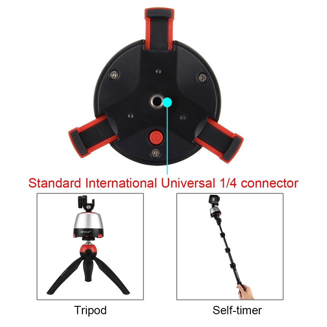 Panoramic-Head-with-Remote-for-Smartphones,-GoPro-and-Action-Cameras